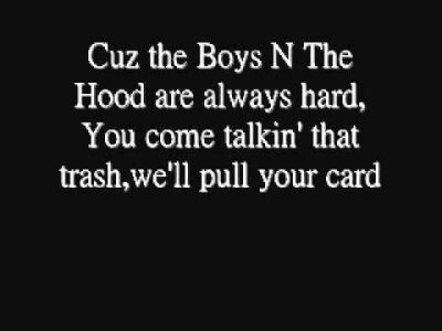 Boyz N The Hood – Eazy E – Lyrics