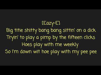 Eazy E – Hit The Hooker (lyrics)