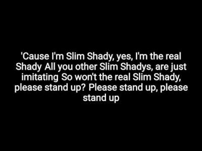 Eminem – The Real Slim Shady(lyrics)
