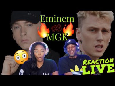 EMINEM VS MGK DISS BATTLE REACTION (LIVE)!! | IT'S ABOUT TO GO DOWN!! #ASIAANDBJ