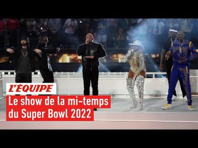 FOOT US – NFL : Le halftime show Super Bowl 2022 avec Dr Dre, Snoop Dogg, Eminen, Mary J-Blige…