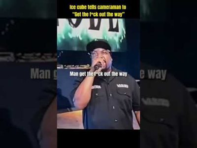 Ice cube tells cameraman to get the f*ck out the way!