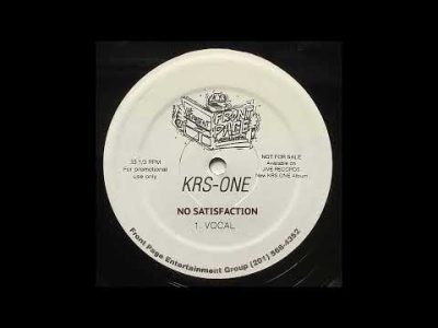 KRS-One – No Satisfaction  (Previously unreleased 1998)